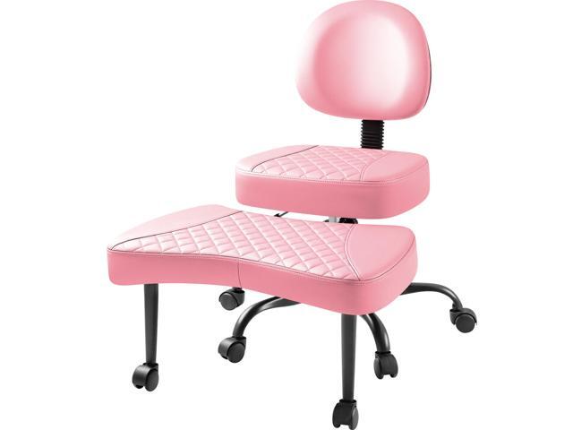 Furmax Ergonomic Criss Cross Legged Office Chair with Wheels, 360°Swivel Adjustable Height Kneeling Desk Chair with Footrest for ADHD, Yoga,...