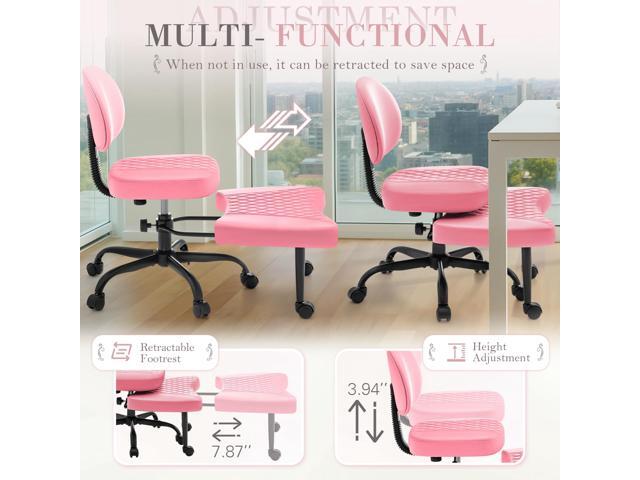 Furmax Ergonomic Criss Cross Legged Office Chair with Wheels, 360°Swivel Adjustable Height Kneeling Desk Chair with Footrest for ADHD, Yoga,...