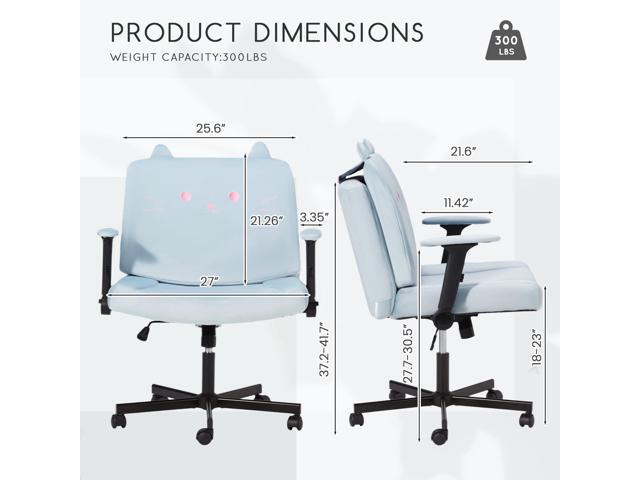 HOMREST Criss Cross Chair with Arms and Castors, Plus Size Cross Legged Office Chair with Extra Wide Seat & Flexible Back Cushion, Cute Comfy Desk...