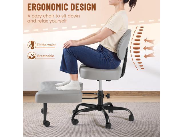 Homall Ergonomic Cross Legged Office Desk Chair with Wheels, 360° Swivel and Adjustable Height for Meditation and ADHD,Criss Cross Kneeling Chair...
