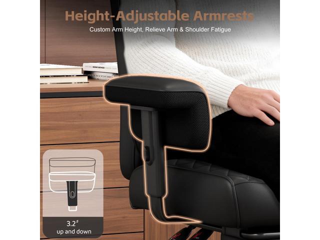 Vonesse Big and Tall Office Chair, Desk Chair with Soft Adjustable Armrests, Ergonomic High Back Gaming Chair with Lumbar Support, Executive...