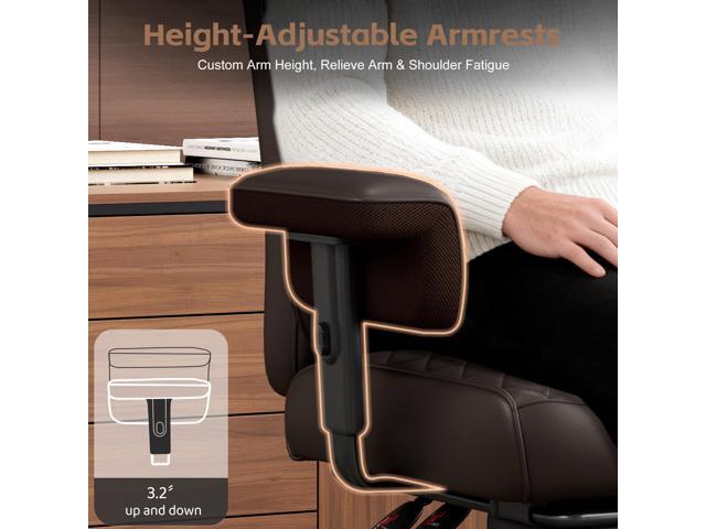 Vonesse Big and Tall Office Chair, Desk Chair with Soft Adjustable Armrests, Ergonomic High Back Gaming Chair with Lumbar Support, Executive...