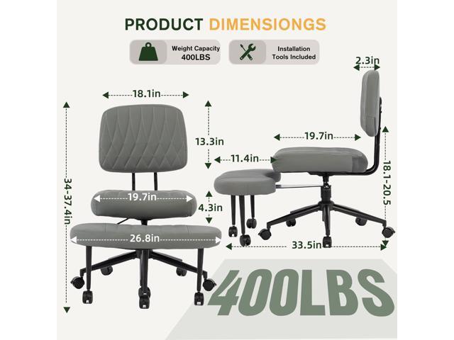 Ergonomic Cross Legged Office Chair with Wheels, Wide Seat and Backrest for Meditation, ADHD Cross Legged Office Chair with Adjustable Height,...