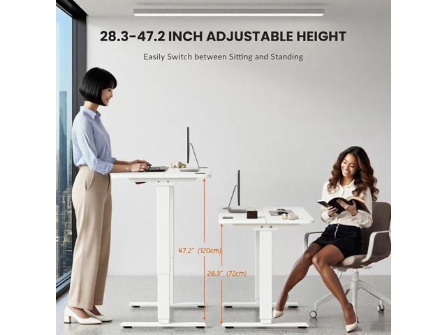 Dual Motor Standing Desk Frame with 330 lbs, Electric Adjustable Legs, Compatible Desktop Size 40-90, 3 Memory Height Settings Stand up Desks Frame...
