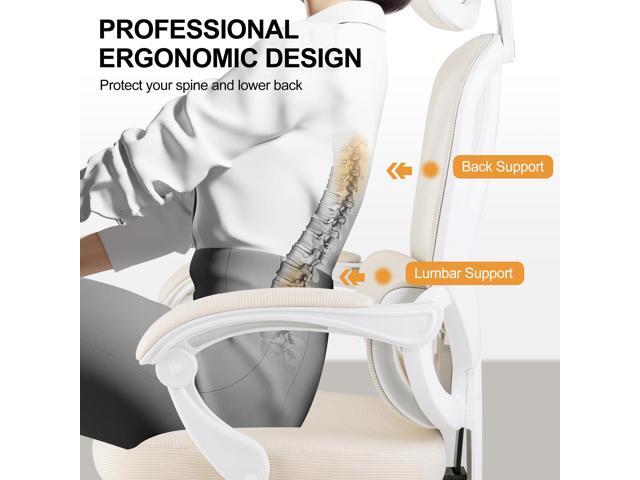Mesh Ergonomic Office Chair with Footrest,90-135 Comfy Reclining Chairs,Home Office Desk Chair with Adjustable Lumbar Support & Headrest, High Back...