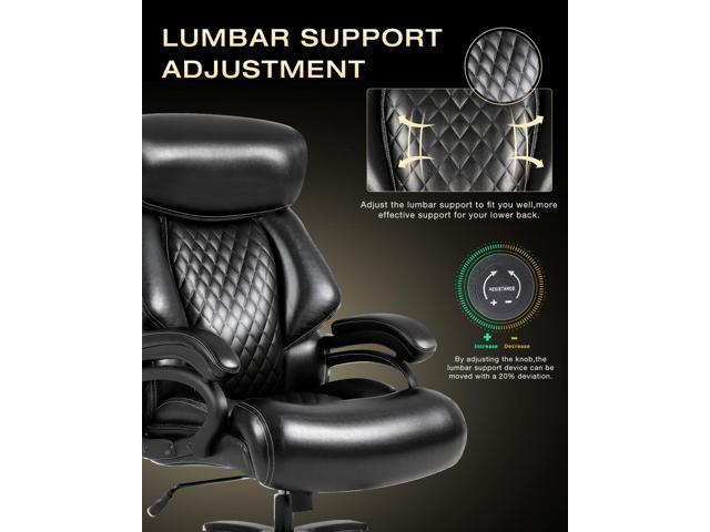 650lbs Big and Tall Office Chair,Heavy Duty Office Chair for Heavy People,High Back Executive Desk Chair with Lumbar Support for Home Office