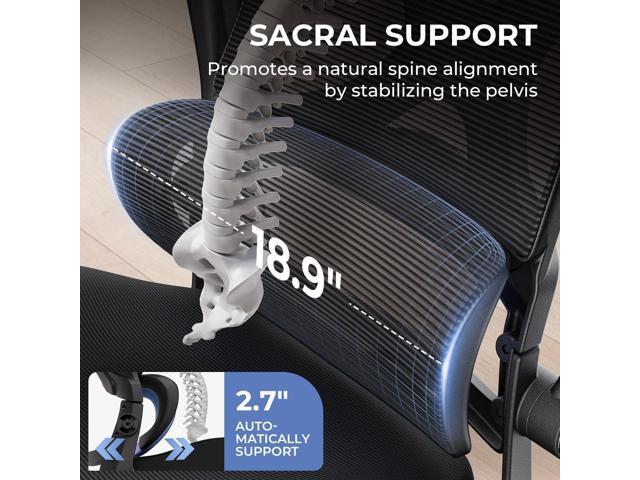 Ergonomic Office Chair with Headrest, Lumbar Support, Flip-Up Armrests, Thick Memory Foam Seat - 350lbs Capacity, Adjustable Height for Big & Tall,...