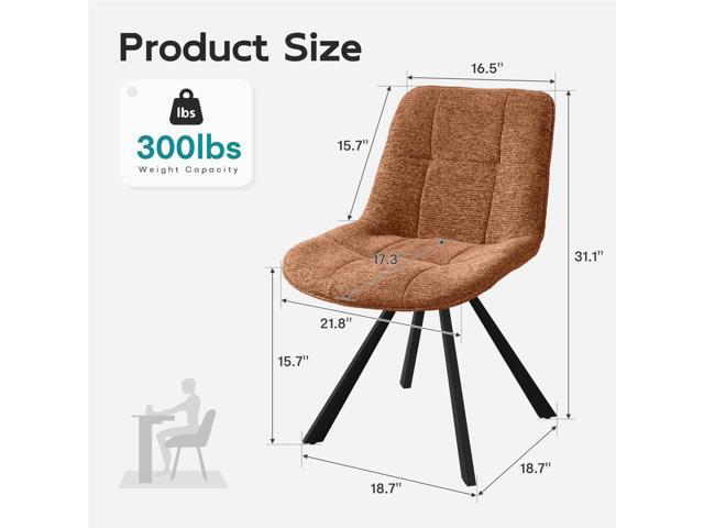 Small Desk Chair No Wheels, Swivel Velvet Vanity Chair No Arms, Armless Office Chair with Back and Metal Legs for Small Space, Bedroom, Home...