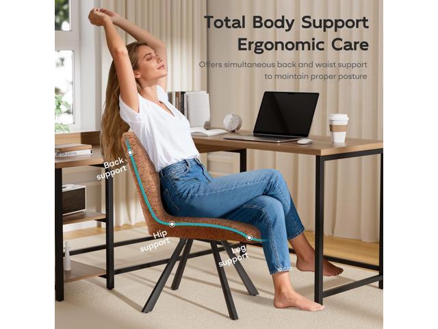 Small Desk Chair No Wheels, Swivel Velvet Vanity Chair No Arms, Armless Office Chair with Back and Metal Legs for Small Space, Bedroom, Home...
