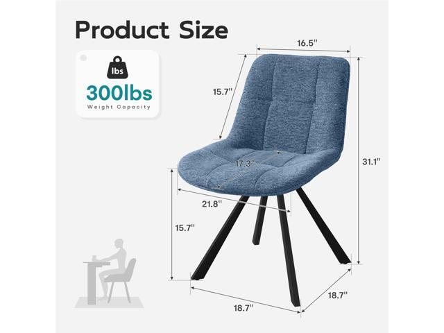 Small Desk Chair No Wheels, Swivel Velvet Vanity Chair No Arms, Armless Office Chair with Back and Metal Legs for Small Space, Bedroom, Home...