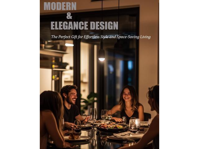 Modern Black Glass Table with Tempered Glass Top, Rectangular Dining Table Set for 4, Space Saving for Apartments & Small Places, 47.25', Black