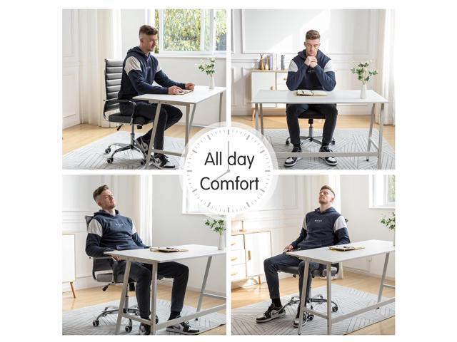 Home Office Chair Ribbed, Modern Leather Conference Room Chairs, Ergonomic Office Desk Chair, High Back Executive Computer Chair, Adjustable Swivel...