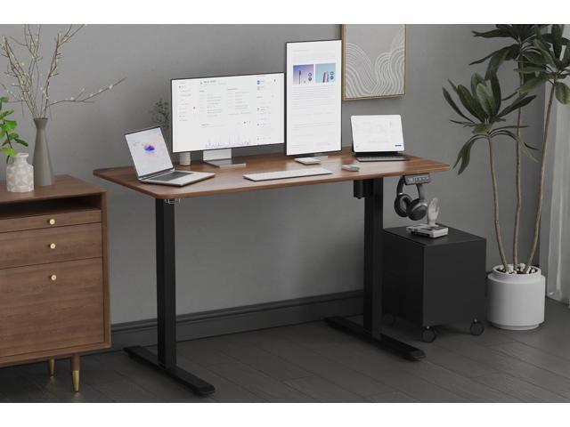 Standing Desk Height Adjustable Electric Desk 47.2 x 23.6 Inches Sit Stand up Desk, Computer Home Office Desk Memory Preset with Two-Piece Desktop...