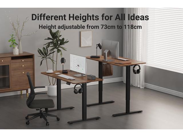 Standing Desk Height Adjustable Electric Desk 47.2 x 23.6 Inches Sit Stand up Desk, Computer Home Office Desk Memory Preset with Two-Piece Desktop...