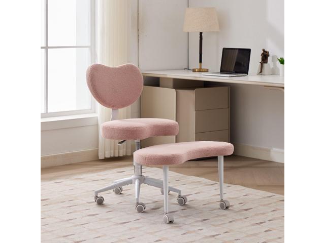 Criss Cross Office Chair with Wheels, Crossed Legged Office Chair with Adjustable Height, ADHD Chair with Lumbar Support, Meditation Desk Chair for...
