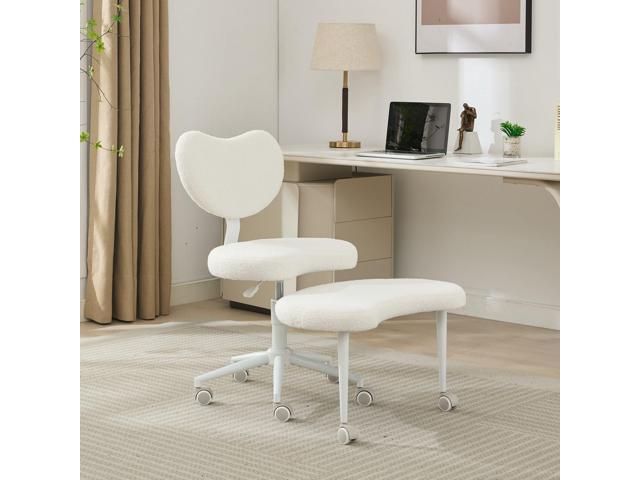 Cross Legged Office Chair for Adults, Criss Cross Office Chair with Wheels, Adjustable Meditation Chair with Lumbar Support, ADHD Desk Chair for...