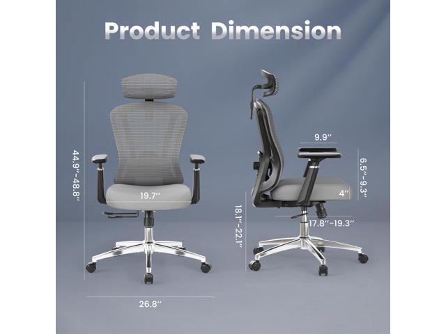 Farini Ergonomic Office Chair Desk Chair, High Back Computer Chair with Wheels, Home Sutdy Chair for Heavy People, Mesh Office Chair Adjustable...