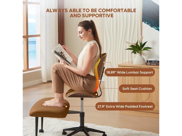 Bestier Meditation Chair with Wider Bentwood Back Support, Ergonomic Cross Legged Office Chair for Adults up to 300 lbs, 360° Swivel Adjustable...