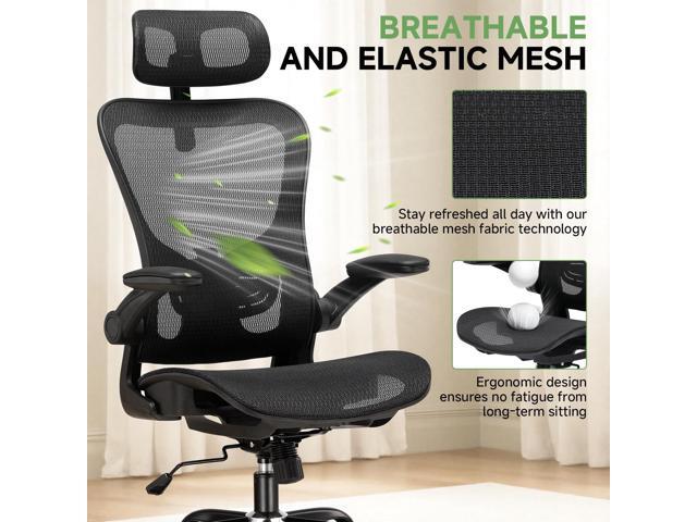 GTPLAYER Office Chair, Home Ergonomic Desk Chair with High Back Mesh, Mesh Office Computer Desk Chairs with Adjustable Lumbar Support, Rolling Work...