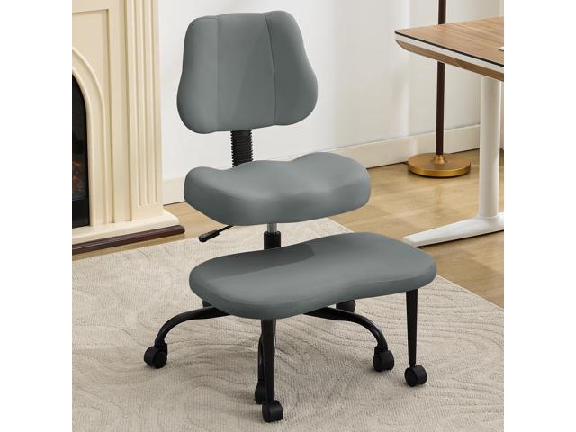 Ergonomic Cross Legged Office Chair, Criss Cross Chair with Wheels, 360°Swivel ADHD Meditation Kneeling Yoga Seat with Adjustable Height, Ergonomic...