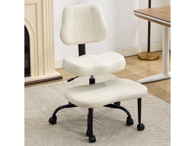 Ergonomic Cross Legged Office Chair, Criss Cross Chair with Wheels, 360°Swivel ADHD Meditation Kneeling Yoga Seat with Adjustable Height, Ergonomic...