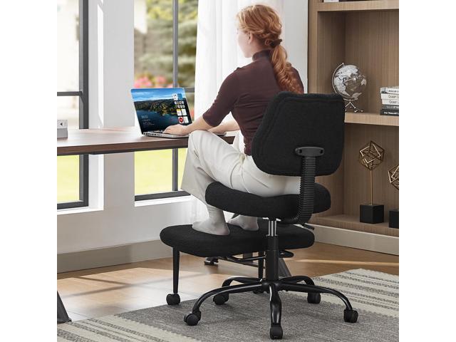 Criss Cross Legged Meditaion Chair,Exquisite Home Office Furniture,Ergonomic Kneeling with Lumbar Support and Adjustable Height Stool,for ADHD...