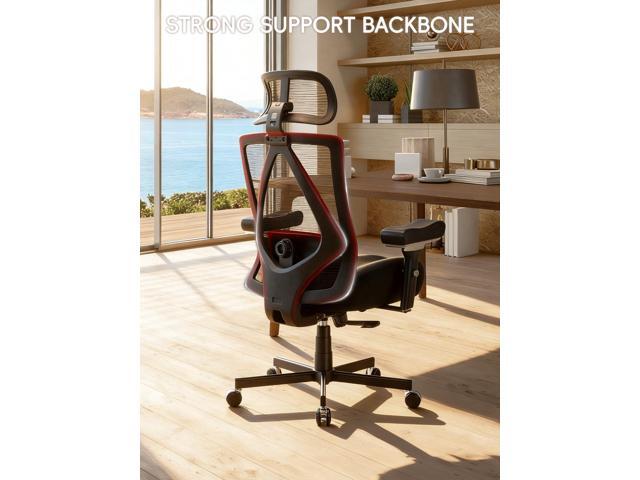 Big and Tall Office Chair 550lbs, Ergonomic Desk Chair with W Thick Cushion & 4D Armrest, Executive Mesh Desk Chair with Adjustable Lumbar Support,...