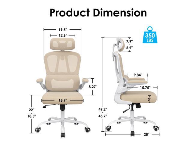 Farini Ergonomic Office Chair, Desk Chair with Headrest and Lumbar Support, High Back Swivel Home Office Chair with Headrest for Home Office...