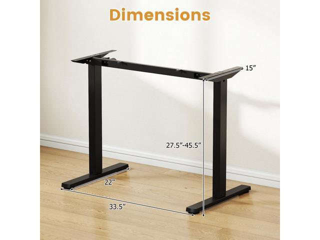Tangkula Electric Standing Desk Frame, Height Adjustable Computer Desk Base with LED Display & 2 Memory Positions, Ergonomic Home Office Sit Stand...