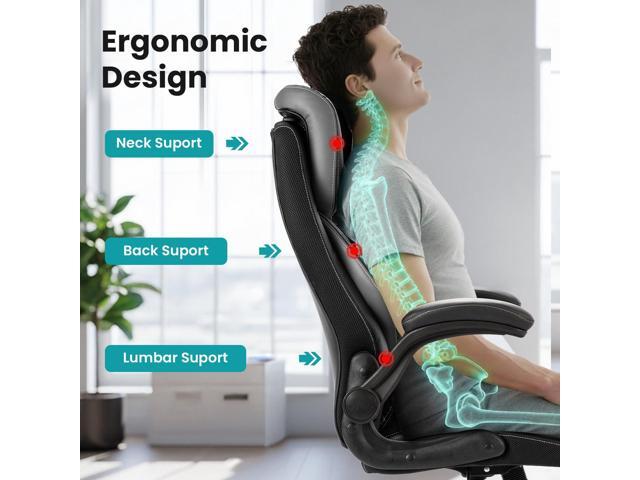 Big and Tall Executive Office Chair 400lbs for Heavy People, Ergonomic Computer Desk Chair with Lumbar Support & Adjustable Headrest, Comfy High...