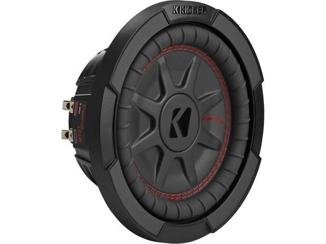 48CWRT82 CompRT 8' Subwoofer, DVC, 2-ohm Slim design for tight spaces, dual voice coil wiring options, deep bass in trucks and compact builds