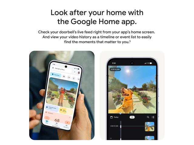 Google - Nest Doorbell (wired, 3rd gen) - Latest Model - 2K Video and Gemini - Snow - image 11