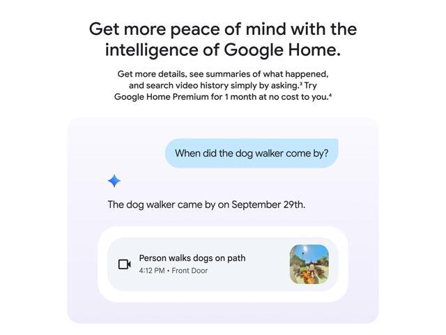 Google - Nest Doorbell (wired, 3rd gen) - Latest Model - 2K Video and Gemini - Snow - image 12