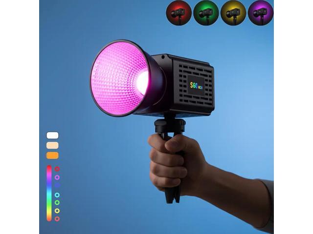 2026 Upgraded RGB COB Photography Light Long Battery Life, Fast Charging,Adjustable Studio Video Light for Vlogging, Live Streaming, Filming &...