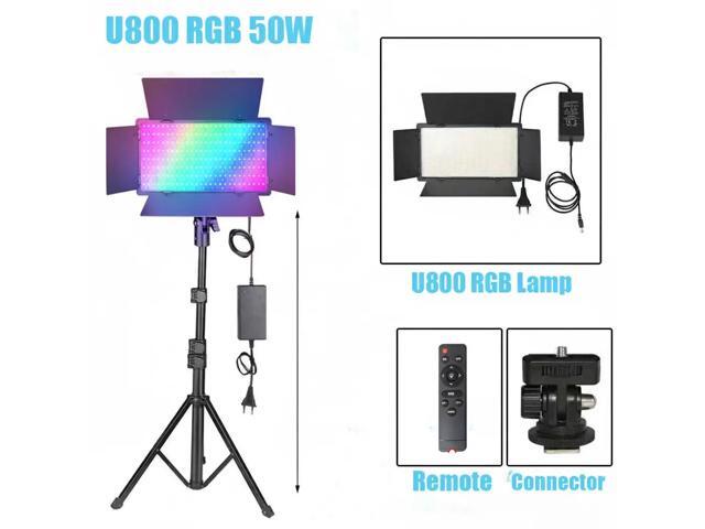 RGB Photo Video Light 50W LED Studio Lamp with Remote Control & Tripod Stand for YouTube TikTok Teach 3200K-5600K RGB Interactive Lighting, fill...