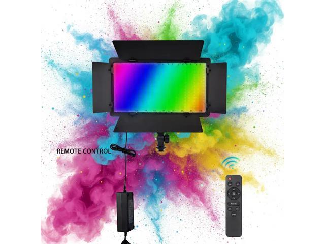 RGB Photo Video Light 50W LED Studio Lamp with Remote Control & Tripod Stand for YouTube TikTok Teach 3200K-5600K RGB Interactive Lighting, fill...