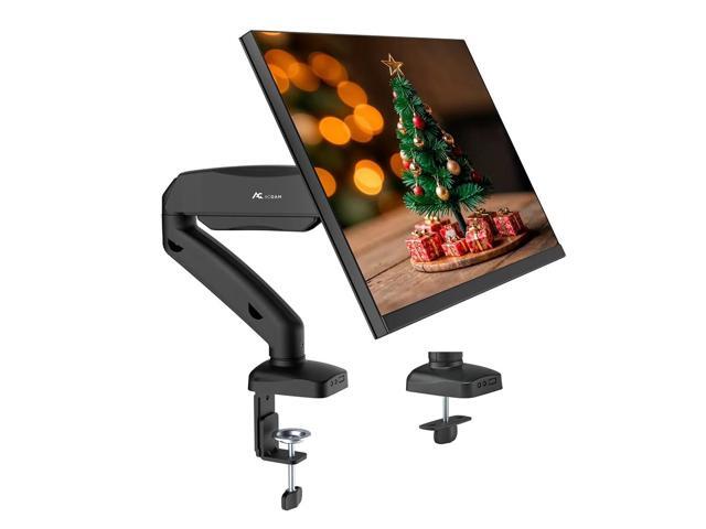 ACGAM Mechanical Spring Single Monitor Mount with C-Clamp/Grommet Mount 17-32 inch,-45° to +90° Tilt,Flat &Curved Screen Compatible 180° Rotatable...