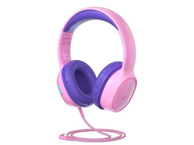 Tronsmart KH01 Wired Kids Headphones, Safe Volume Limit Hearing Protection, Foldable Lightweight Over-Ear Headset with Soft Earpads, Nylon Braided...