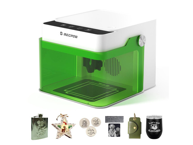 Mecpow M1 Mini Laser Engraver, 5W Laser Cutter Portable Desktop Laser Engraving, 100x100mm Engraving Area, 10000 mm/min Engraving Speed,Accuracy up...