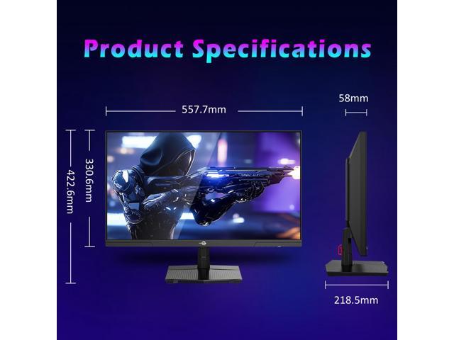 Titan-army - P2510HS 24.5 Inch 300Hz Gaming Monitor, Fast IPS 1ms GTG, 1080P FHD, FreeSync, 121% sRGB, HDR400, VESA Wall Mount - Black - image 7