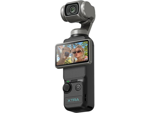 XTRA Muse Pocket Creator Came, 1'' CMOS Gimbal Camera, 4K/120fps Videos Camera with 3-Axis Gimbal,High-Speed Focusing,Face/Object Tracking, Mic...