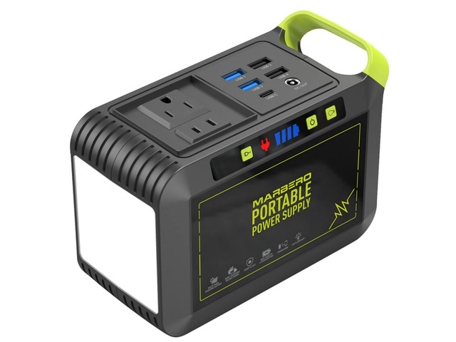 Portable Power Station 88Wh, 120W Surge, Solar Generator 24,000mAh Power Bank with AC Outlet 110V Portable Generator, 8 Output Ports for Camping...