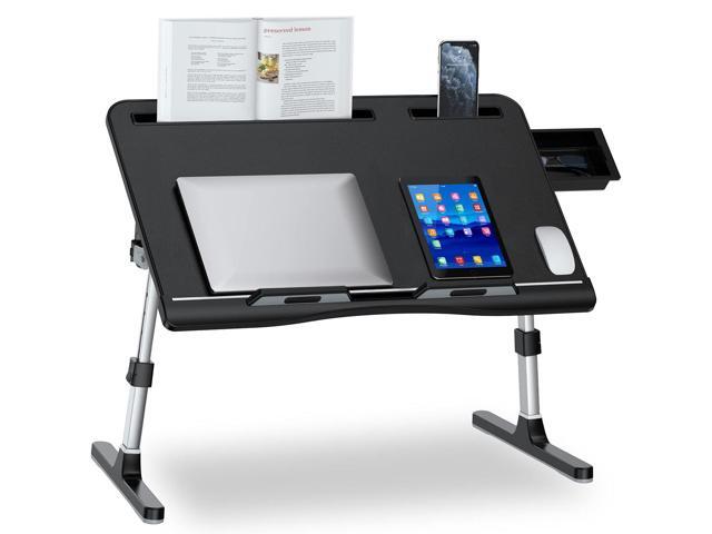Laptop Bed Desk, X-Large Leather Adjustable Computer Bed Table Tray, Foldable Laptop Lap Desk for Bed Sofa Couch Floor Writing Eating Working with...