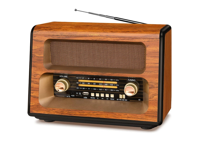 J-199 Large Vintage Radio Bluetooth, AM FM Radio Shortwave 15W Crystal Speaker, AUX/TF Card/USB Playing, AC Charging, Rechargeable Radio and...