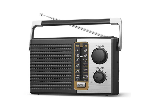 AM FM Radio AC & Battery Powered Headphone Jack for Senior Home Use Built-in loud speaker,transistor radios,big tuning knob,clear dial,simple...