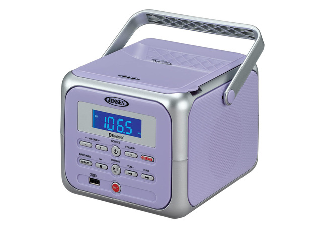 CD-660 Portable Retro Boom Box CD Player Bluetooth Digital Home Music System with MP3, USB/AUX Input, FM Radio, Stereo Speakers - Purple Limited...