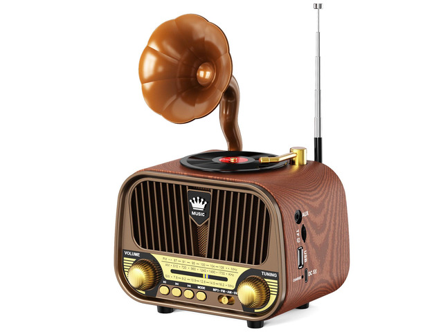 J-190 Retro Radio AM FM SW Bluetooth, Portable Vintage Radio Transistor Radio with Best Sound, USB-C Rechargeable, Rotary Knob, Great Gifts for...