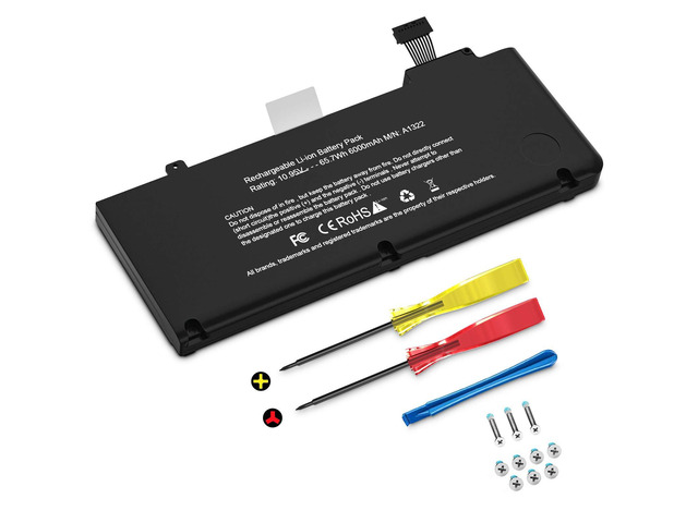 A1322 A1278 Battery for MacBook Pro 13 inch Mid 2012 2010 2009 Early 2011 Late 2011 - Long Lasting [65.7Wh/10.95V]