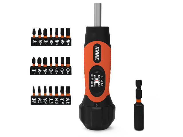 Torque Screwdriver Wrench Driver Set 10-70 Inch Pounds lbs for Maintenance, 21 Hex Bits, Shaft Extension, For Tools, Bike Repairing and Mounting,...