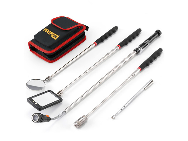 Telescoping Magnetic Pickup Tool Set, Inspection Mirror Telescoping, LED Flashlight, Cool Gadgets for Men, Stocking Stuffers, Gifts for Dad,...